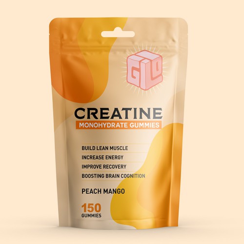 Bag Design for Creatine Monohydrate Gummy brand Design by 'OUM'