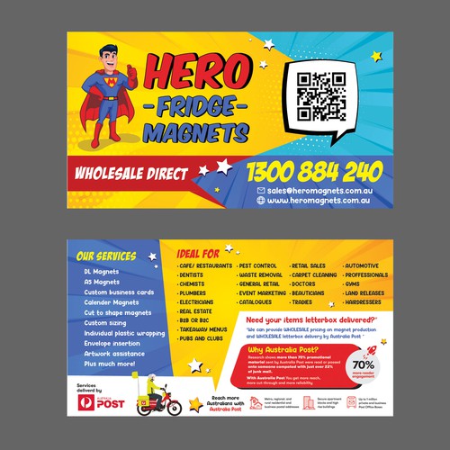 Design di Hero Fridge Magnets Call to action Super DL flyer 240mm x 130mm di Krishna Arts