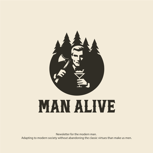 Powerful Logo Design For Men's Newsletter Design by Creative Spirit ®