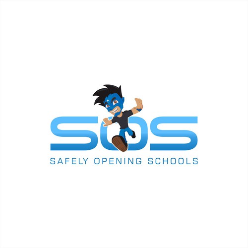 Logo for a group of Super Hero's working to get Kids back to school Design by BANGSART !