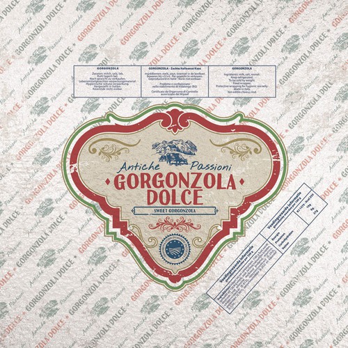 Design a product label set for an Italian Cheese Réalisé par ProveMan