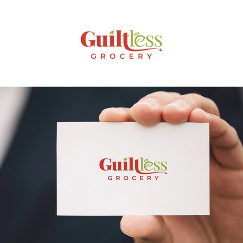 Simple Guiltless Grocery logo for healthy e-commerce store Design by saki-lapuff