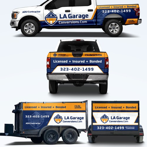 Wrap my truck and trailer Design by DuhaCreative