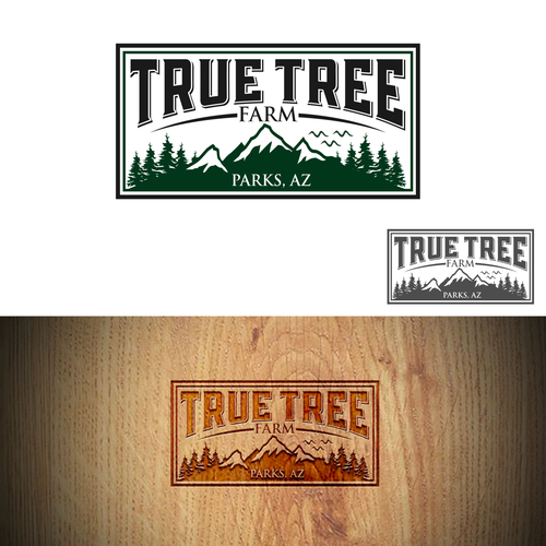 Organic logo for high elevation tree farm in Arizona. Design by Brainstorming_day