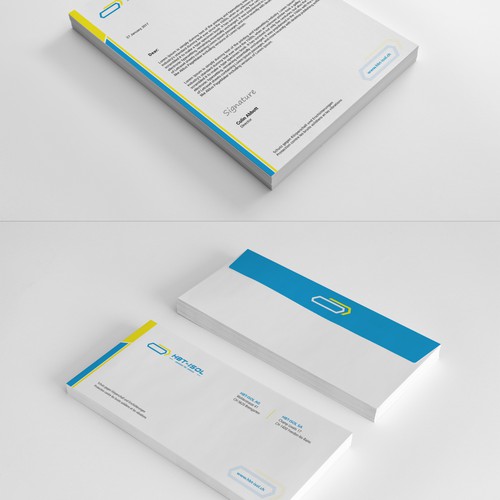 Implement the new logo on all our business papers Design por kaylee CK