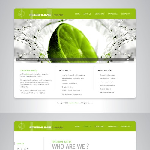 Funky new website mock up for Ad Agency - Freshlime | Web ...