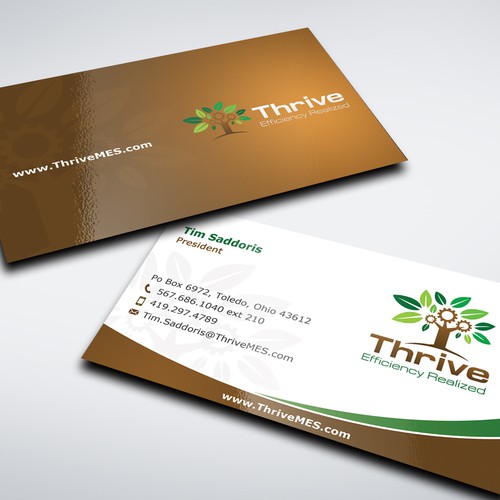 Create the next stationery for Thrive Design by conceptu