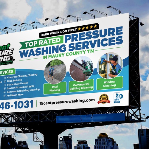 Modern Pressure Washing Billboard Design by SoftSkills