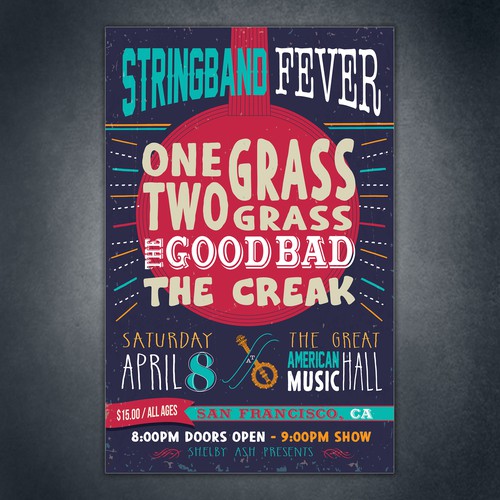 Music poster for one of San Francisco's oldest music venues Design by Stefanosp