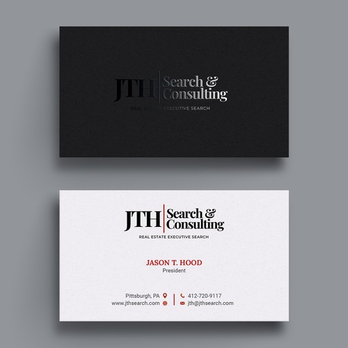 Business Card Design for Executive Search Firm Design by Hasanssin