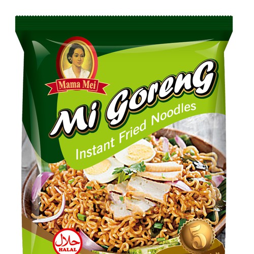 Create  an eyecatching label design for Mama Mie Instant Noodles Réalisé par Vincent♬♬ Z