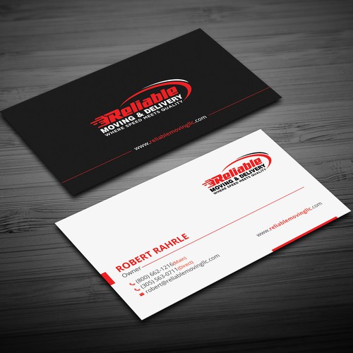 Business Card Design for Moving Company Réalisé par Seerat Razzaki