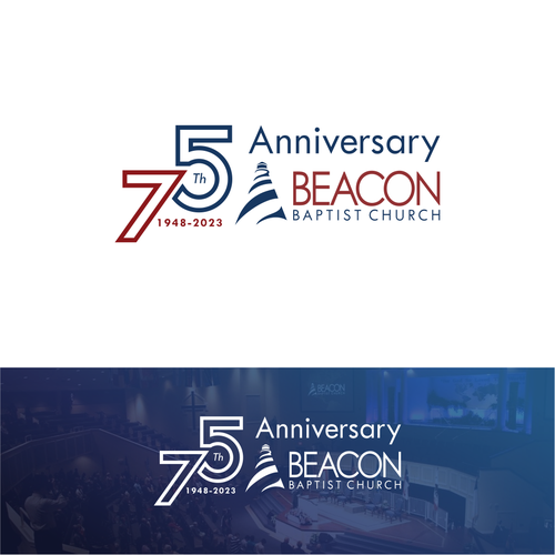 Beacon Baptist Church 75th anniversary logo Design by reymore.std