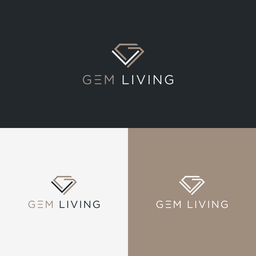 Geometrical, minimalist, modern brand design for Gem Living Design by bobbee_