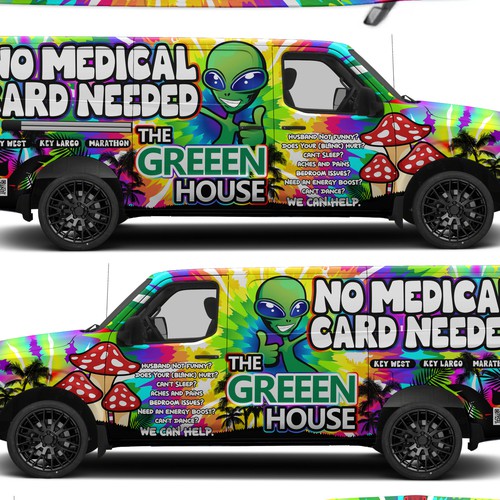 Psychedelic Alien, Mushroom and Hippy Design Needed for Food Truck Design by aricaturrash