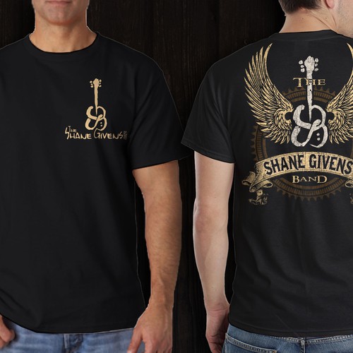 create a t-shirt design for an emerging country rock/southern rock band Design by *DCLA*