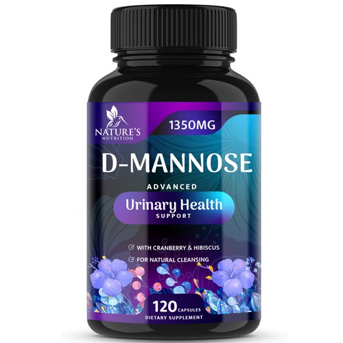 Colorful D-Mannose Design Needed for Nature's Nutrition Design by R O S H I N