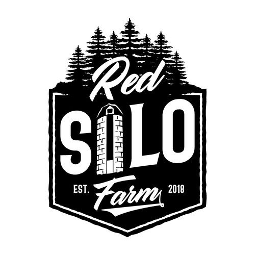 Red Silo Farm Design by AlarArtStudio™