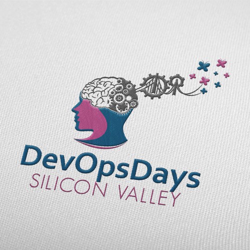 Creating a themed logo for DevOpsDays Silicon Valley Diseño de Flame - قبس