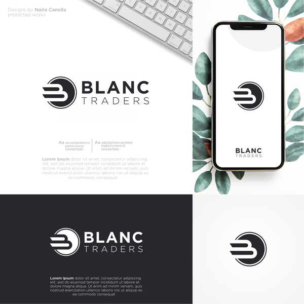 Design by Naíra Canella titled "BLANC TRADERS"