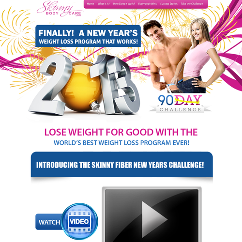 Create the next website design for Skinny Fiber New Year's Challenge Diseño de LV2