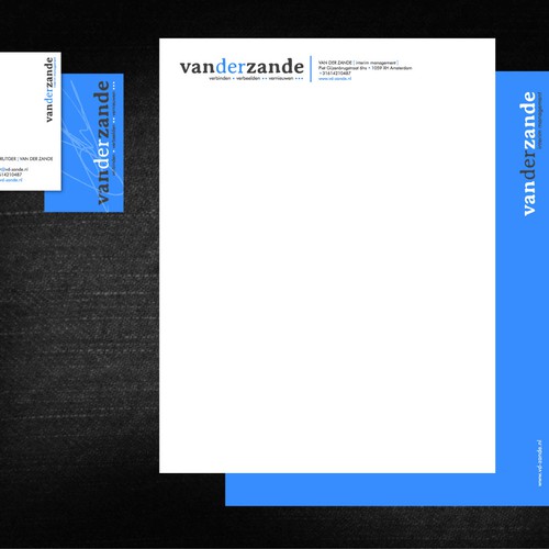 stationery for Van der Zande Design by jessica marie