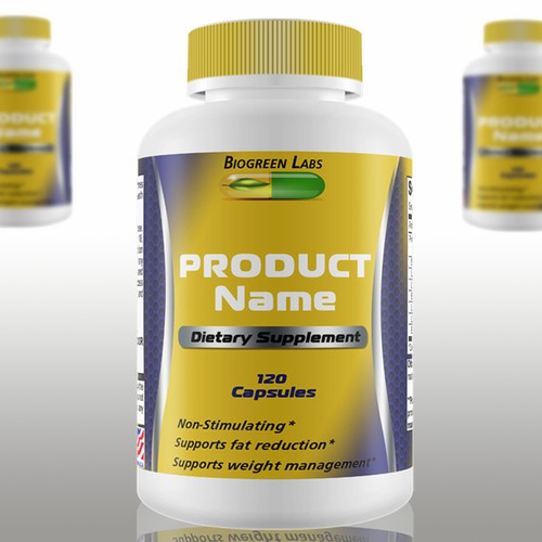 Modern health supplement label design Design by LSDdesign