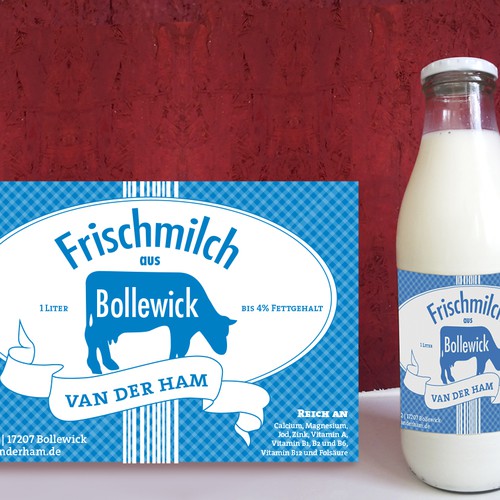 Erstellt ein hübsches Design für Milchflaschen