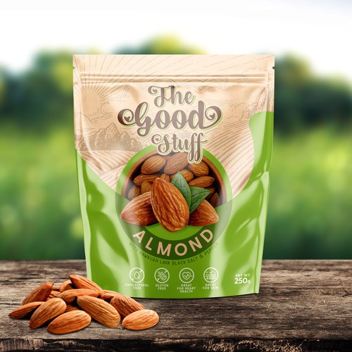 Design a standout packaging for a Nuts & Seeds Standee Pouch Design réalisé par Advant7