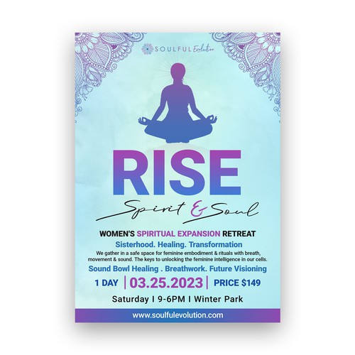 Spiritual Retreat Flyer Design by The Cloud Digital