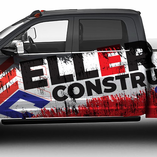 Big Lifted Truck Eye Catching Construction Design Design by Nick T.