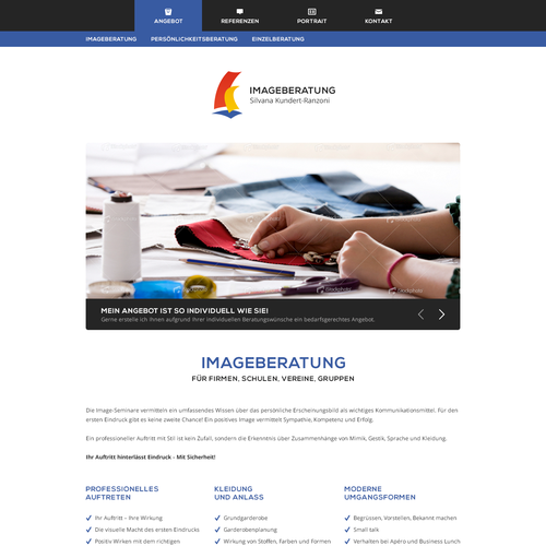 Proposta di design per un contest della categoria Design di sito web realizzata da projekt38