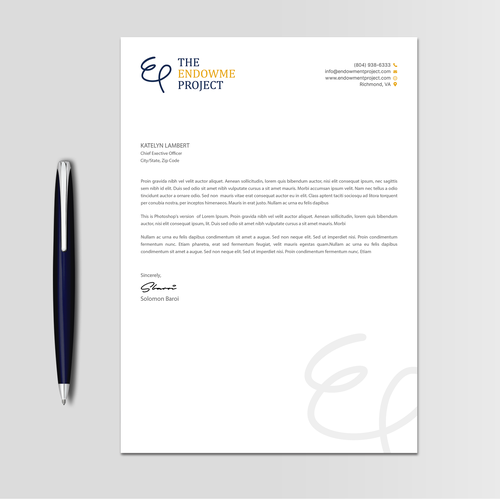 Clean, simple note design, The Endowment Project Design by TanLearn