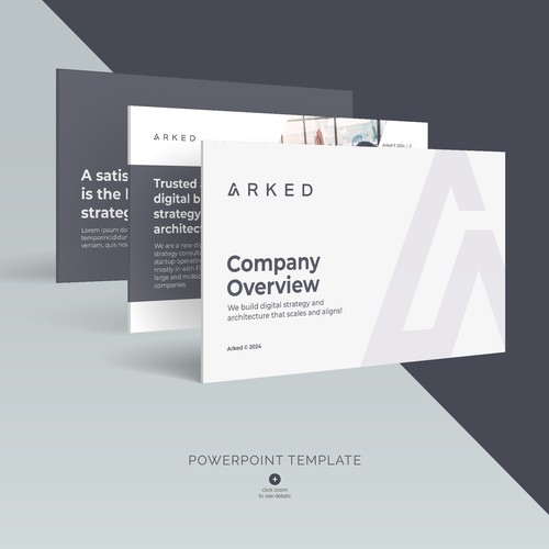 Arked company PowerPoint presentation Design by Joemar Concepts