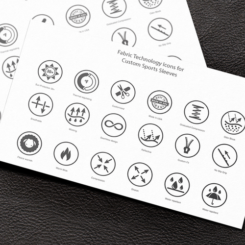 Create Fabric Technology Icons for Custom Sports Sleeves Design by Evelyne Krall