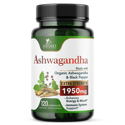 Diseño de Natural Ashwagandha Capsules Design Needed for Nature's Nutrition de Encephalon™