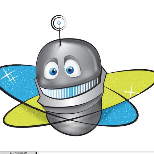 Pixar-esque Mascot & Logo - Cute, Modern, 3D Robot-Pixie Design by JPGraphic