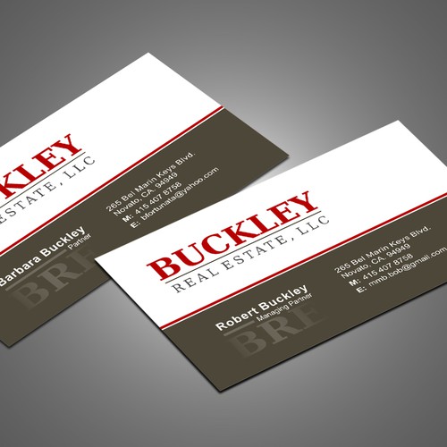 Create the next stationery for Buckley Real Estate, LLC Design by rikiraH