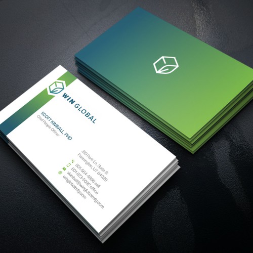 WIN Global Business Card Design-ontwerp door Xclusive16