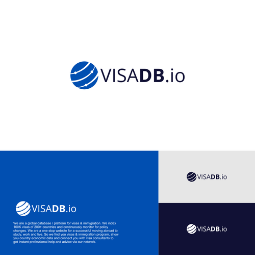 Global visa & immigration platform needs a LOGO. Design by Vanessa Bañares