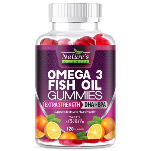 Tasty Omega 3 Fish Oil Gummies Design needed for Nature's Gummies Design by agooshe