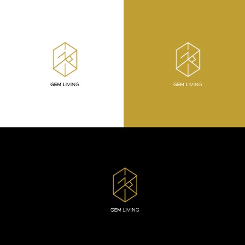 Geometrical, minimalist, modern brand design for Gem Living Design by tumpa mistry