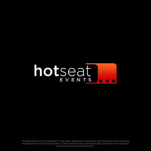 Impactful Logo For 'Hot Seat Events' – Learn from Industry Experts Through Livestreams & Events. Design by BrandGrowerッ