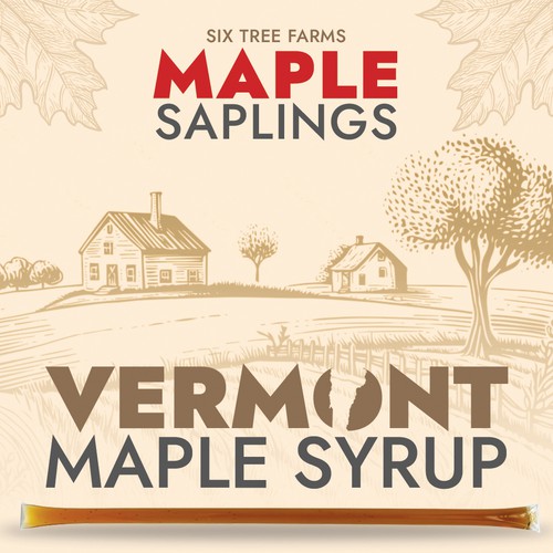 First ever production Maple Syrup Stick label Design by Your Graphics Guru