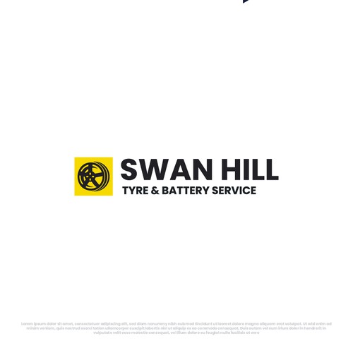 Create a modern masculine simple clean but very creative logo for a tyre retail shop using dunlop tyre colours Design by Shiren Std