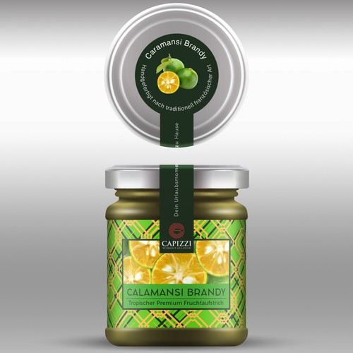 Label for exclusive fruit spreads made of tropical fruit Design by sarapaheylo