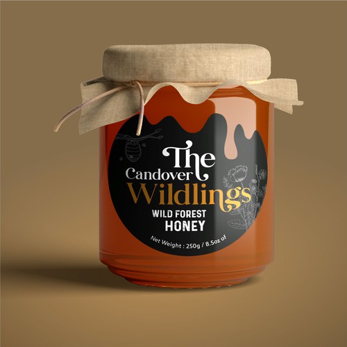 The Bees Need You! Wild Forest Honey Label Design. Design by Mr. PARA