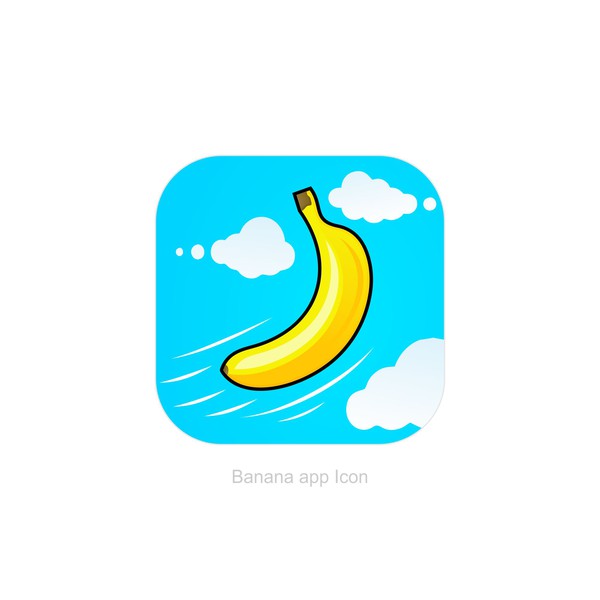 Design by hOOPed creative ™ titled "Concept Banana app Icon!"