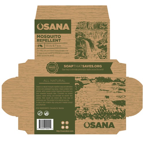 Create Overall Packaging Design for Mosquito Repellent Soap That Saves Lives Diseño de ADD778