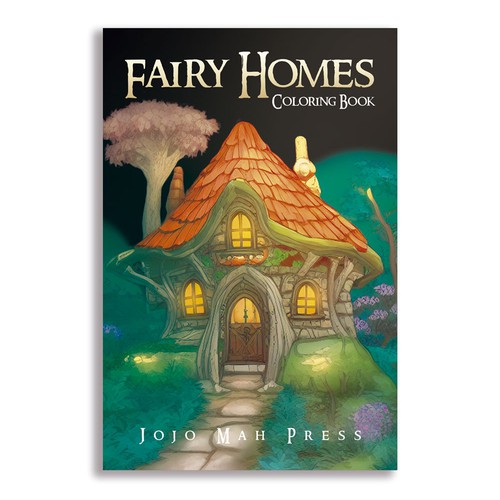 Fantasy Coloring Book Cover Contest For the Bold Design by Estratosphera